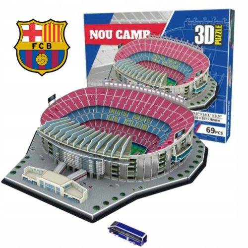  PUZZLE 3D FC BARCELLONA CALCIO STADIO CAMP NOU LA LIGA MESSI GRANDE 69 pz.