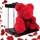 ORSO DI ROSA CON ROSE XXL ROSA ETERNA GRANDE 30CM PETALI DI ROSA REGALO SAN VALENTINO