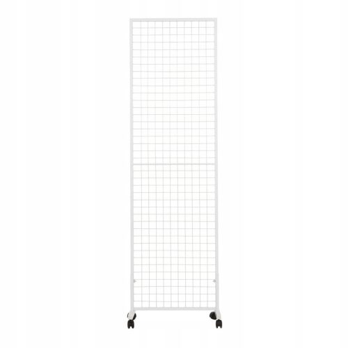 Griglia, supporto, display premium su ruote. 60 x 200. Bianco