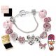  BRACCIALE MODULARE DA DONNA CON CHARMS TOPOLINO IN ARGENTO 925 CON INCISIONE