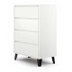  Cassettiera TopEshop Scandi 4S 70 x 39 x 99,5 cm bianco bianco