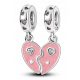  Charms ciondolo in argento Cuore Madre e figlia