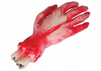  MANO MOZZATA MANO 20 CM SANGUE HORROR HALLOWEEN