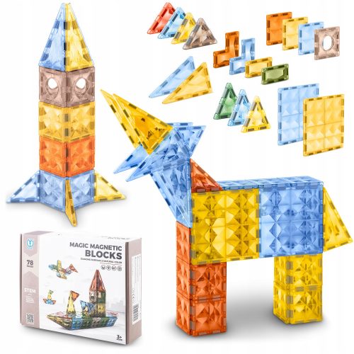  RicoKids 776610 blocchi magnetici 78 pz.