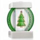  Candela glamour circolare in rattan per albero di Natale verde/bianco 28 cm