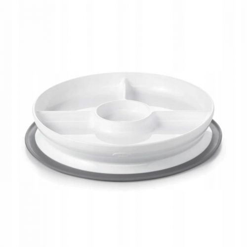  Piatto diviso con ventosa in silicone Oxo 61154100 bianco-grigio