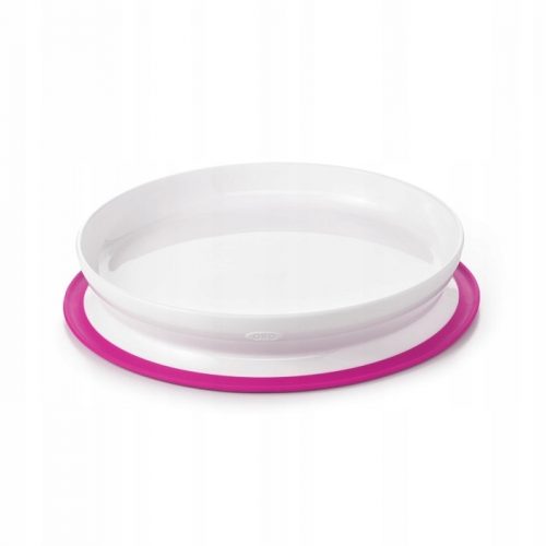  Piatto con ventosa in silicone Oxo 61120800 bianco e rosa