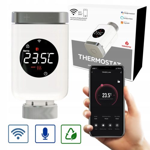 Testa termostatica WiFi Tuya, termostato per radiatore SMART Termotiq