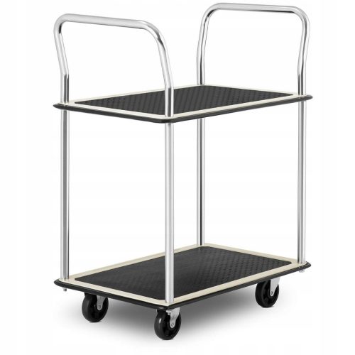 Carrello di servizio a 2 ripiani 72x43 cm 120 kg MSW-PW-120