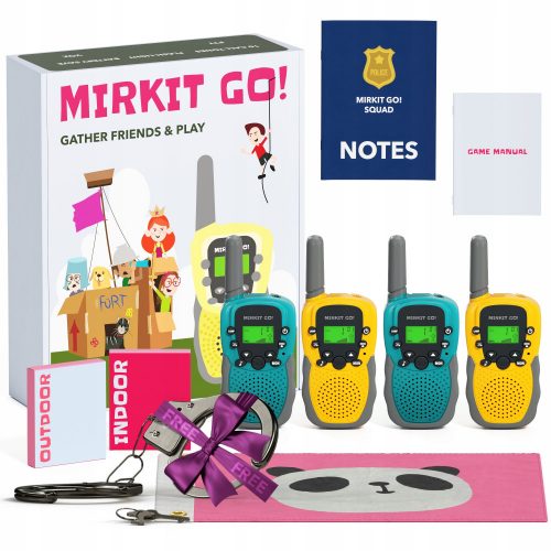  Il gioco MIRKIT VAI! 4 walkie-talkie per bambini e 4 giochi da giardino T-388