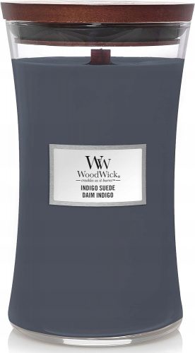 Candela tradizionale alla soia INDIGO SUEDE Woodwick 1 pz.