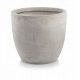 Vaso da giardino - Vaso da fiori Polnix 44 cm x 45 x 44 cm diametro 45 cm ceramica tonalità grigio e argento