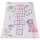  TAPPETO 120x180 HOPSCOTCH ROSA CHIARO ANTISCIVOLO PER BAMBINI.