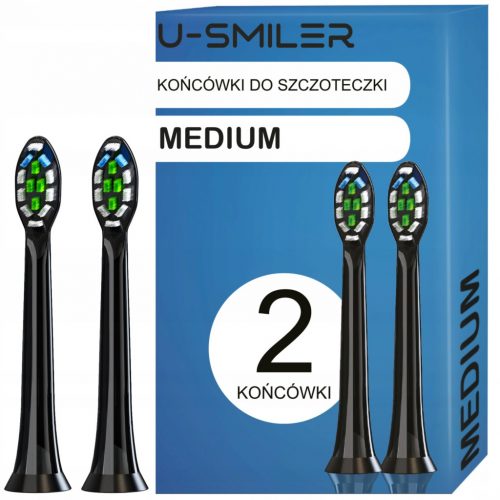  2 TESTE PER PENNELLO SONIC BRUSH U-SMILER 2x MEDIO