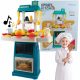  Cucina per bambini grande, bruciatori a vapore con rubinetto da 66 cm + accessori per alimenti