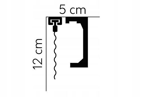 Listello per soffitto decorativo Mardom 50 x 120 mm, lunghezza 2,4 m