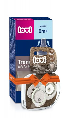  LOVI set regalo Trends Buddy Bear biberon 120 ml + ciucci 0-3 0414