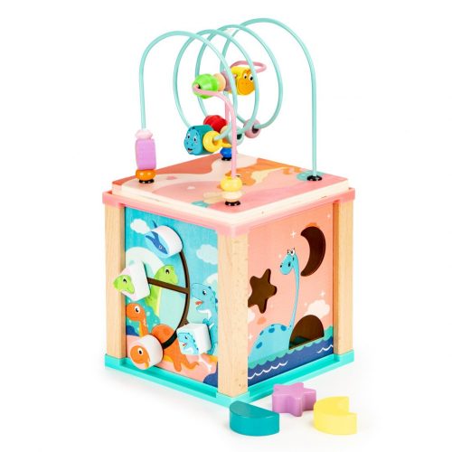  Cubo educativo in legno mula Ecotoys come regalo per un bambino