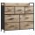  Cassettiera Zanzara, beige rustico, 98 x 28,5 x 85 cm, tonalità del beige opaco