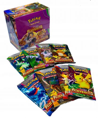  CARTE DA COLLEZIONE POKEMON MEGA BOX PALDEA EVOLVED SET Booster da 360 pezzi