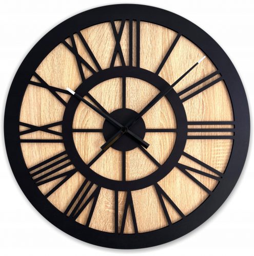 Orologio da parete Janus, beige, nero, sfumature di marrone, multicolore, 59 cm