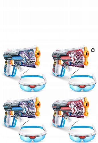  ZURU X-SHOT LASER 360° BLASTER SET DI 4 PISTOLE 36656