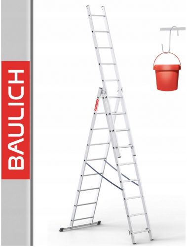 Scala Baulich 5,47 m alluminio 3 x 9 fino a 150 kg