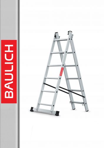 Scala Baulich 3,7 m alluminio 2 x 6 fino a 150 kg