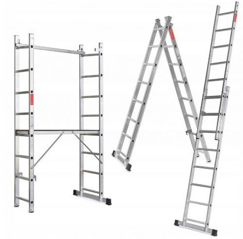 Scala Baulich 2,98 m alluminio 3 x 8 fino a 150 kg