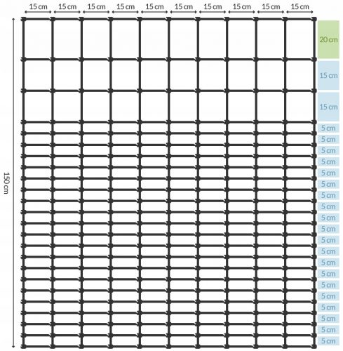 Maglia, rete del cancello - RETE RECINTO FORESTALE 150/24/15 L + SKOBLE 25m