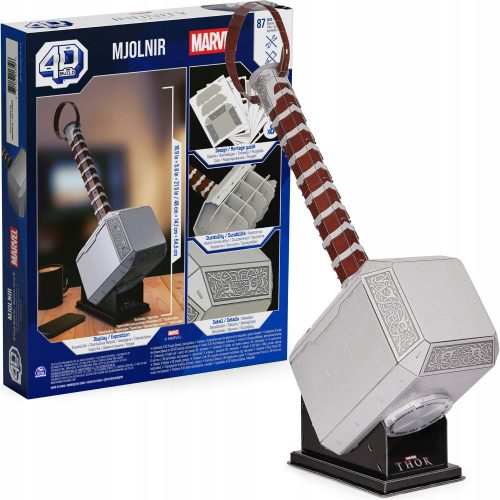  THOR MARTELLO THOR MJOLNIR PUZZLE 3D GRANDE MARVEL MODELLO 4D COSTRUZIONE 54 CM