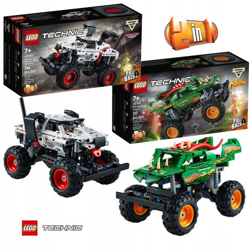  LEGO Technic Monster Jam Mutt Dalmata 42150 + LEGO Technic Monster Jam Drago 42149