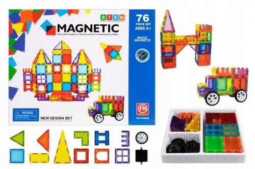  Blocchi magnetici NORIMPEX SET BLOCCHI MAGNETICI EDUCATIVI 76 ELEMENTI. CASE AIG PANNELLI MAGNETICI 76 pz.