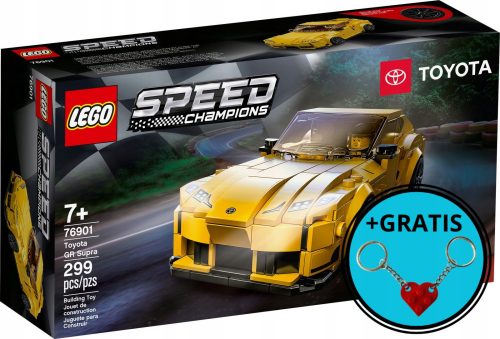  LEGO Speed Champions 76901 Toyota GR Supra + Portachiavi cuore LEGO