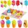  PLAY SHOP GELATO IN LEGNO PARTY GELATO SU STACCO GIOCATTOLO PER BAMBINI +24m