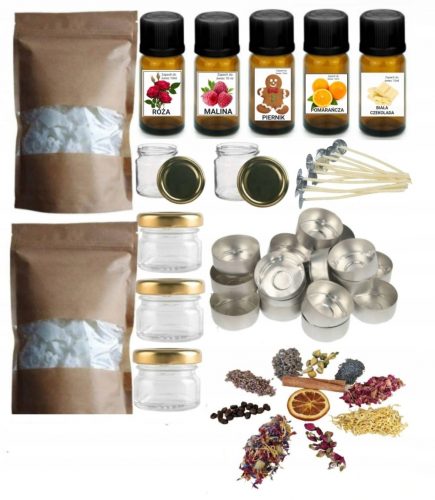 Kit per realizzare candele fai da te fatto a mano 29 elementi