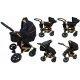  Passeggino X-Trall Pram nero e oro 3in1