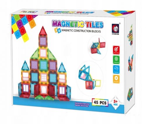  BLOCCHI MAGNETICI EDUCATIVI SET DA 45 PANNELLI EL