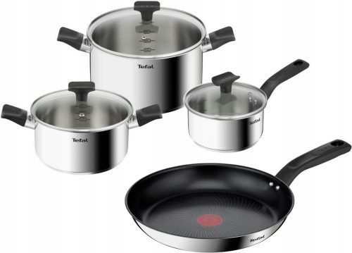 Set di pentole Tefal, acciaio inossidabile, 7 pz.