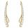  ORECCHINI IN ORO Ear Cuffs da donna, pr. 333 Zanne con zirconi Ear Crawler 8k