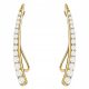  ORECCHINI IN ORO Ear Cuffs da donna, pr. 333 Zanne con zirconi Ear Crawler 8k