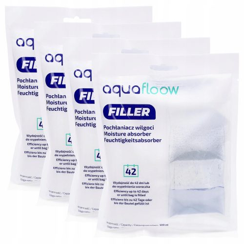 Assorbiumidità AquaFloow Filler 500 ml con gancio - 4 pezzi