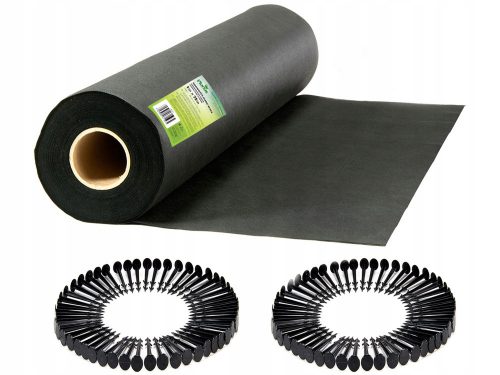 Agrotessile - Pacciamatura agrotessile (antierbacce) Plonos nero 100 x 7500 cm 150 g/m²