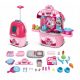  CUCINA PER BAMBINI IN VALIGETTA SU RUOTE ACCESSORI DA CUCINA 2in1