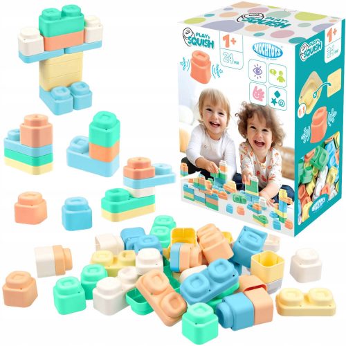  BLOCCHI SENSORIALI MORBIDI per bambini SET 24 pezzi MOCHTOYS Polacco