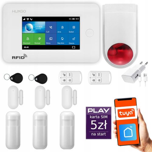 Allarme wireless GSM + Wifi con applicazione TUYA, HUXGO HXA006