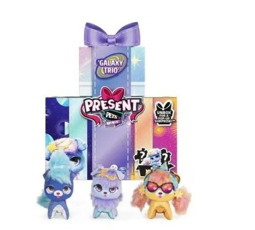  SET DI 3 PELUCHE PRESENT PETS MINIS