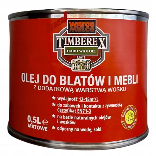  Timberex Olio per cera dura per controsoffitti e mobili 500 ml opaco