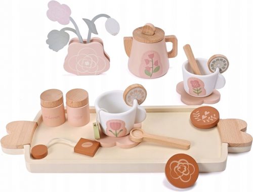  Set da tè in legno Set da caffè per bambini Tazze Brocca Vaso