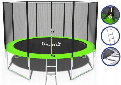 Trampolino con rete Fitness Star 374 cm FT 12 (365-374 cm)